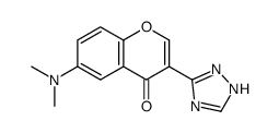 6-(dimethylamino)-3-(1H-1,2,4-triazol-5-yl)chromen-4-one Structure