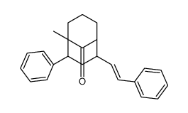 5-methyl-4-phenyl-2-(2-phenylethenyl)bicyclo[3.3.1]nonan-9-one Structure