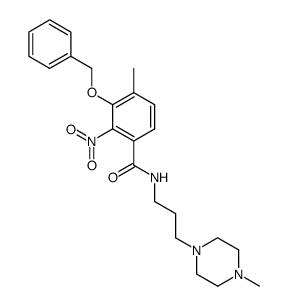 3-benzyloxy-4-methyl-N-[3-(4-methyl-piperazin-1-yl)-propyl]-2-nitro-benzamide结构式