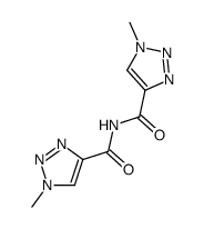 bis-(1-methyl-1H-[1,2,3]triazole-4-carbonyl)-amine结构式