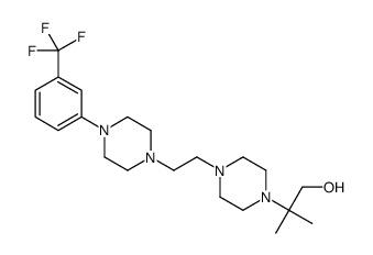 2-methyl-2-[4-[2-[4-[3-(trifluoromethyl)phenyl]piperazin-1-yl]ethyl]piperazin-1-yl]propan-1-ol结构式