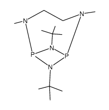 2,5-dimethyl-7,8-di-t-butyl-2,5,7,8-tetra-aza-1,6-diphospha(III)bicyclo<4.1.1>octane Structure