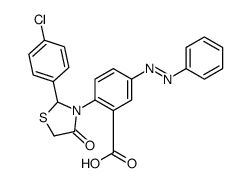 2-[2-(4-chlorophenyl)-4-oxo-1,3-thiazolidin-3-yl]-5-phenyldiazenylbenzoic acid Structure
