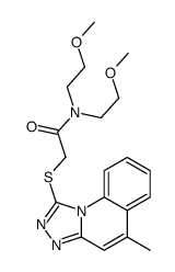 N,N-bis(2-methoxyethyl)-2-[(5-methyl-[1,2,4]triazolo[4,3-a]quinolin-1-yl)sulfanyl]acetamide Structure