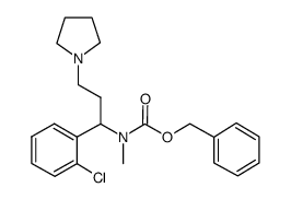 1-吡咯烷-3-(2-氯苯基)-3-(n-cbz-n-甲基)氨基丙烷结构式