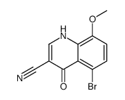 5-溴-4-羟基-8-甲氧基-3-喹啉甲腈结构式