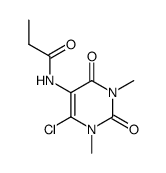 6-chloro-1,3-dimethyl-5-propionylamino-1H-pyrimidine-2,4-dione结构式