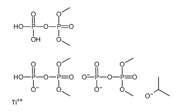 trihydrogen [P,P-dimethyl diphosphato(2-)-O'']bis[P,P-dimethyl diphosphato(2-)-O'',O''''](propan-2-olato)titanate(3-) structure