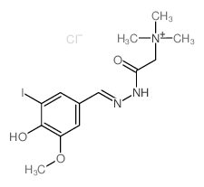 [[(Z)-(3-iodo-5-methoxy-4-oxo-1-cyclohexa-2,5-dienylidene)methyl]amino]carbamoylmethyl-trimethyl-azanium结构式