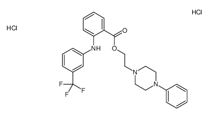 2-(4-phenylpiperazin-1-yl)ethyl 2-[3-(trifluoromethyl)anilino]benzoate,dihydrochloride结构式