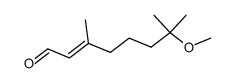 7-methoxy-3,7-dimethyl-octa-2-en-1-al结构式