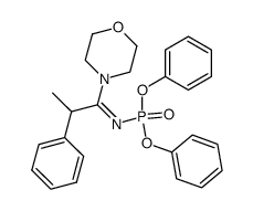 diphenyl N-<2-phenyl-1-(4-morpholinyl)propylidene>phosphoramidate Structure