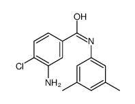 3-氨基-4-氯-N-(3,5-二甲基苯基)苯甲酰胺结构式