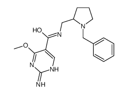 2-Amino-N-[(1-benzyl-2-pyrrolidinyl)methyl]-4-methoxy-5-pyrimidinecarboxamide structure