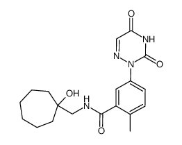 5-(3,5-Dioxo-4,5-dihydro-3H-[1,2,4]triazin-2-yl)-N-(1-hydroxy-cycloheptylmethyl)-2-methyl-benzamide Structure