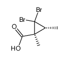 2,2-dibromo-1,3-dimethylcyclopropanecarboxylic acid结构式