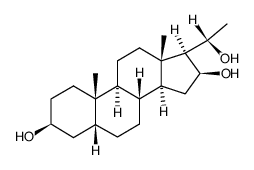 (20S)-5β-pregnanetriol-(3β.16β.20) Structure