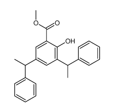 methyl 2-hydroxy-3,5-bis(1-phenylethyl)benzoate结构式