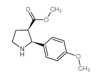 (2S,3R)-2-(4-甲氧基苯基)吡咯烷-3-甲酸甲酯结构式