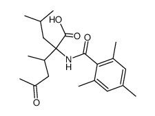 N-Mesitoyl-α-(1-methyl-3-oxobutyl)leucin结构式