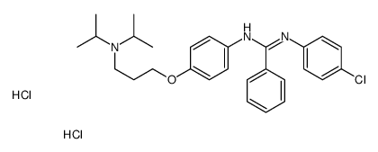3-[4-[[(4-chlorophenyl)azaniumylidene-phenylmethyl]amino]phenoxy]propyl-di(propan-2-yl)azanium,dichloride Structure