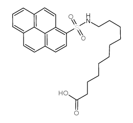 11-(芘-1-磺酰胺)癸酸结构式