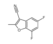 5,7-difluoro-2-methyl-1-benzofuran-3-carbonitrile结构式