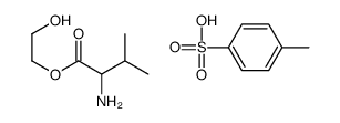 (S)-2-羟基乙基2-氨基-3-甲基丁酸酯4-甲基苯磺酸盐结构式