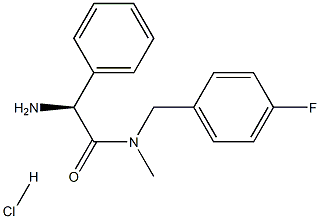 (S)-2-amino-N-(4-fluorobenzyl)-N-methyl-2-phenylacetamide hydrochloride Structure