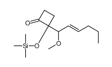 2-(1-methoxyhex-2-enyl)-2-trimethylsilyloxycyclobutan-1-one结构式