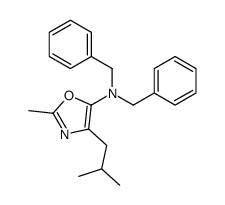 N,N-dibenzyl-2-methyl-4-(2-methylpropyl)-1,3-oxazol-5-amine结构式