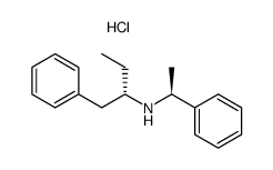 (S,S)-(-)-N-(1-phenylethyl)-1-phenyl-2-aminobutane hydrochloride结构式