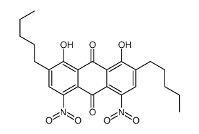 1,8-dihydroxy-4,5-dinitro-2,7-dipentylanthracene-9,10-dione结构式