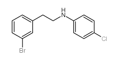 [2-(3-溴苯基)乙基]-(4-氯苯基)胺结构式