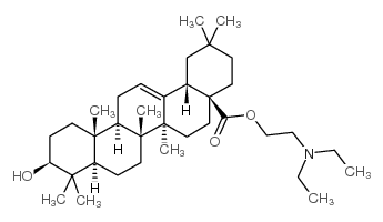 齐墩果酸二乙胺基乙酯结构式