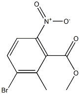 3-Bromo-2-methyl-6-nitro-benzoic acid methyl ester Structure
