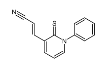 3-(1-phenyl-2-sulfanylidenepyridin-3-yl)prop-2-enenitrile结构式