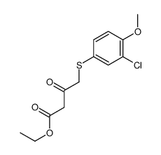 ethyl 4-(3-chloro-4-methoxyphenyl)sulfanyl-3-oxobutanoate Structure