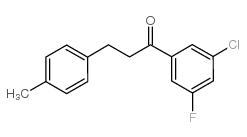 3'-CHLORO-5'-FLUORO-3-(4-METHYLPHENYL)PROPIOPHENONE结构式