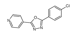 2-(4-chlorophenyl)-5-pyridin-4-yl-1,3,4-oxadiazole结构式