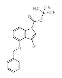 1-Boc-4-苄氧基-3-溴吲哚结构式