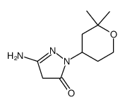 3H-Pyrazol-3-one, 5-amino-2,4-dihydro-2-(tetrahydro-2,2-dimethyl-2H-pyran-4-yl)-结构式