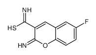 6-fluoro-2-iminochromene-3-carbothioamide结构式