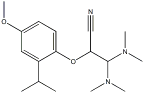 3,3-bis(dimethylamino)-2-(2-isopropyl-4-methoxyphenoxy)propanenitrile结构式