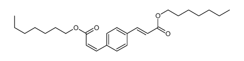 heptyl 3-[4-(3-heptoxy-3-oxoprop-1-enyl)phenyl]prop-2-enoate Structure