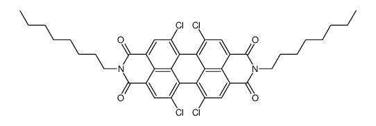 N,N'-di(n-octyl)-1,6,7,12-tetrachloroperylene-3,4:9,10-tetracarboxylic acid bisimide Structure