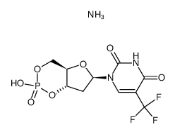 5-(trifluoromethyl)-2'-deoxyuridine 3',5'-cyclic monophosphate ammonium salt Structure
