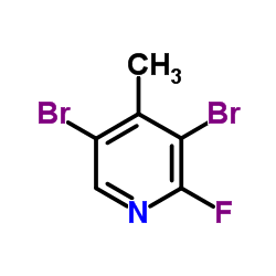 2-氟-3,5-二溴-4-甲基吡啶结构式