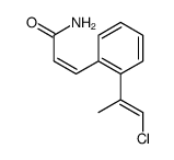 o-(α-Methyl-β-chlor-vinyl)-cis-zimtsaeureamid Structure
