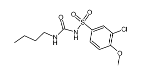 N-butyl-N'-(3-chloro-4-methoxy-benzenesulfonyl)-urea Structure